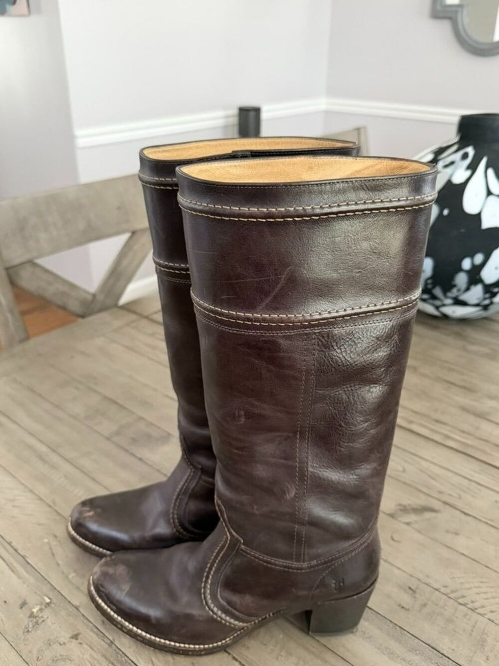 Frye Jane 14L Boots Dark Brown Size 10
